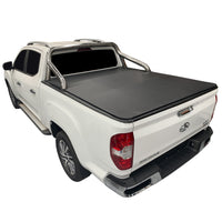 Clip On Ute Tonneau Cover to fit LDV T60 Mega Tub with Factory Chrome Sports Bar and Over Rail Liner - 2017 to Current
