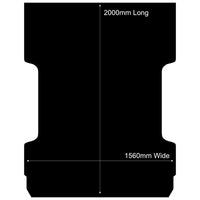 Rubber Ute Mat to suit Chevrolet Silverado 1500/2500/3500 6'7" Bed (2014 to 2019) - Suits Spray On Liner Or No Liner