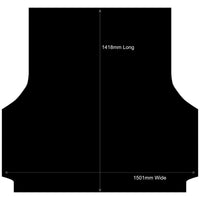 Rubber Ute Mat to fit Mitsubishi MV Triton Dual Cab March 2024 to Current - Fitted with Factory Plastic Tub Liner