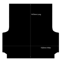 Checkerplate Rubber Ute Mat to fit Kia Tasman Dual Cab 2025 to Current - Suits Factory Liner