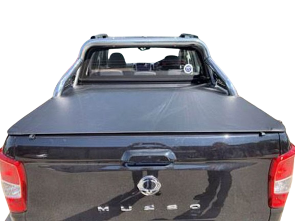 Clip On Ute Tonneau Cover to fit Ssangyong Musso SWB Dual Cab - Suits Factory Sports Bar