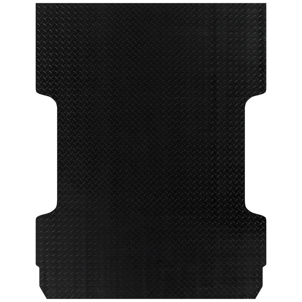 Checker Plate Rubber Ute Mat To Fit Chevrolet Silverado 1500/2500/3500 Dual Cab 6'7" Bed (2014-2019) - Suits Spray On Liner Or No Liner