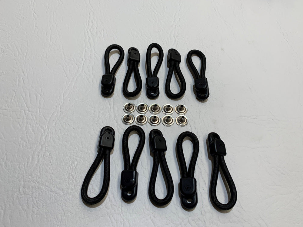 65mm Bunji Ute Tonneau Loops - 10 Pack - Bungee loops for Ute/Marine applications